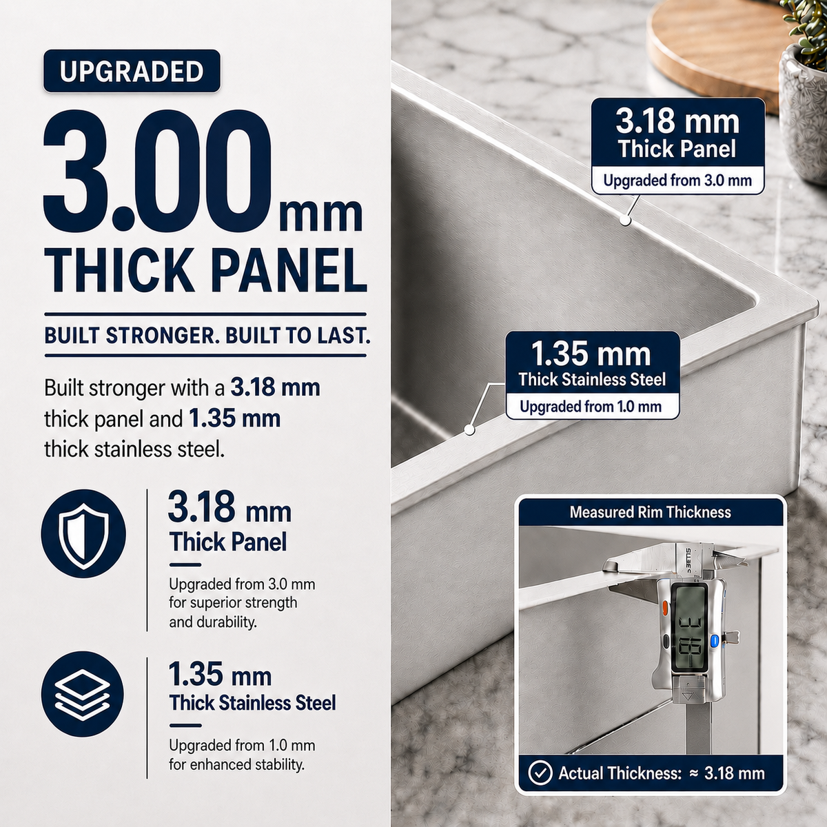 33" Stainless Steel Double Bowl Kitchen Sink - Undermount/Drop In Sink | R10 Corner Radius, 10" Deep Bowl, X-shaped Drainage, Noise-reducing, moisture-resistant, scratch resistant