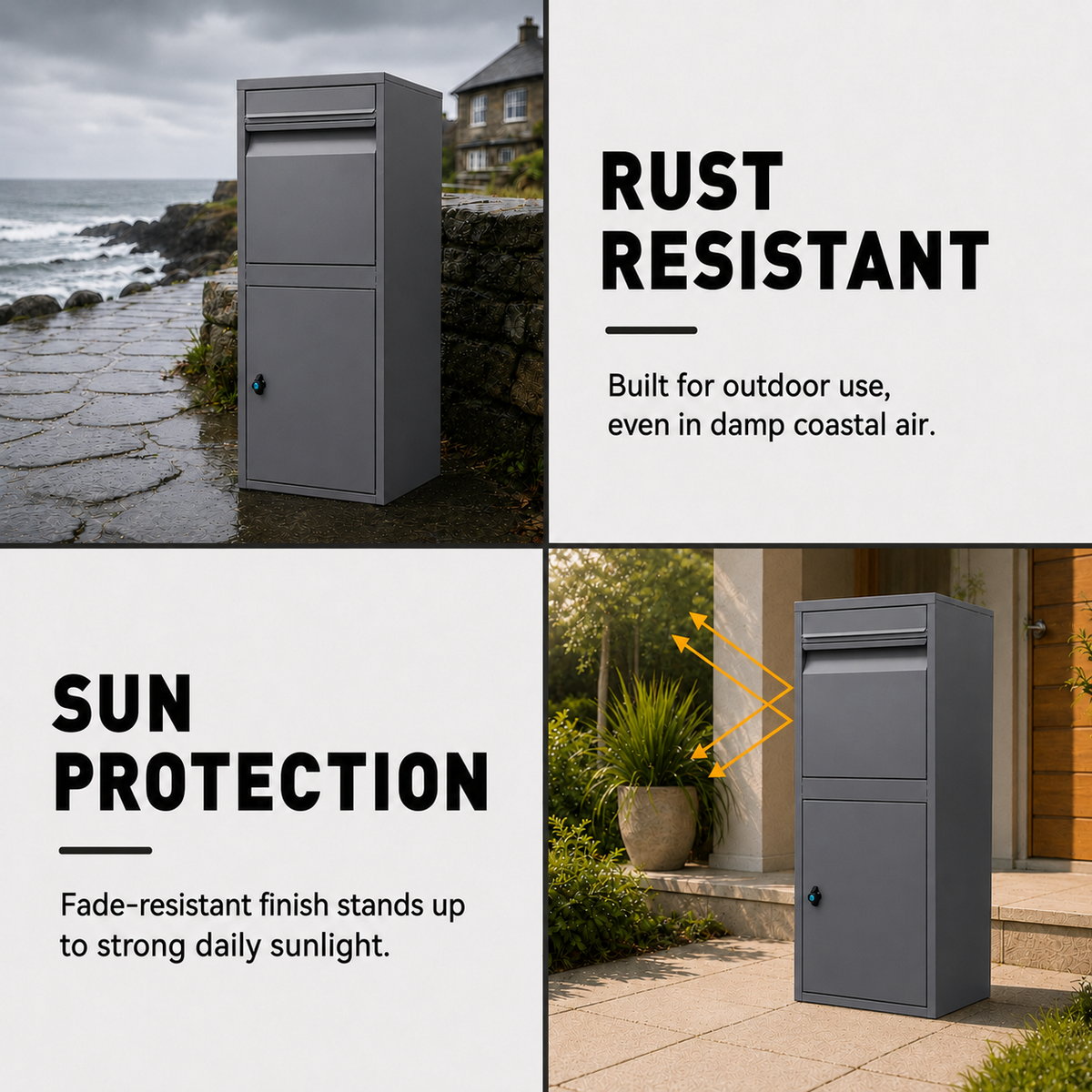 Package delivery Boxes for Outside - Gray