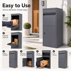 Package delivery Boxes for Outside - Gray