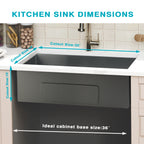 32" Stainless Steel Kitchen Sink, 10" Deep Single Undermount Sink - Grey | T304 Steel, True 16-Gauge, 10-Inch Deep Basin, Easy-Clean R10 Corners, Reinforced 3mm Rim, Dual-Mount Installation