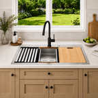 30x22 Inch 304 Stainless Steel Drop-In Single Bowl Kitchen Sink - Silver | 10" Deep Bowl, X-Shaped Drainage, Soundproof Coating, Accessories Included, R10 Rounded Corner