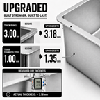 19x17 in Undermount/Drop In Stainless Steel Kitchen Sink - Silver | X-shaped Drainage, Quiet Soundproof, Anti-Condensation Coating, Easy to Clean Corners, Scratch & Stain Resistant