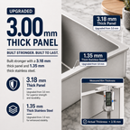 Stainless Steel Kitchen Sink 32" x 19" with Accessories | 10" Deep Bowl, Includes Cutting Board, Roll-Up Drying Rack, Bottom Rinse Grid, Polished Finish, Undermount Sink, drop in sink