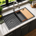 32" x 19" Stainless Steel Single Bowl Kitchen Sink w/Accessories | 10" Deep Bowl, 5-Piece Accessories, Drop in, Undermount Sink, Workstation Sink