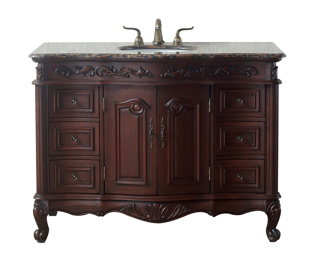 48'' Single Bathroom Vanity with Granite Top