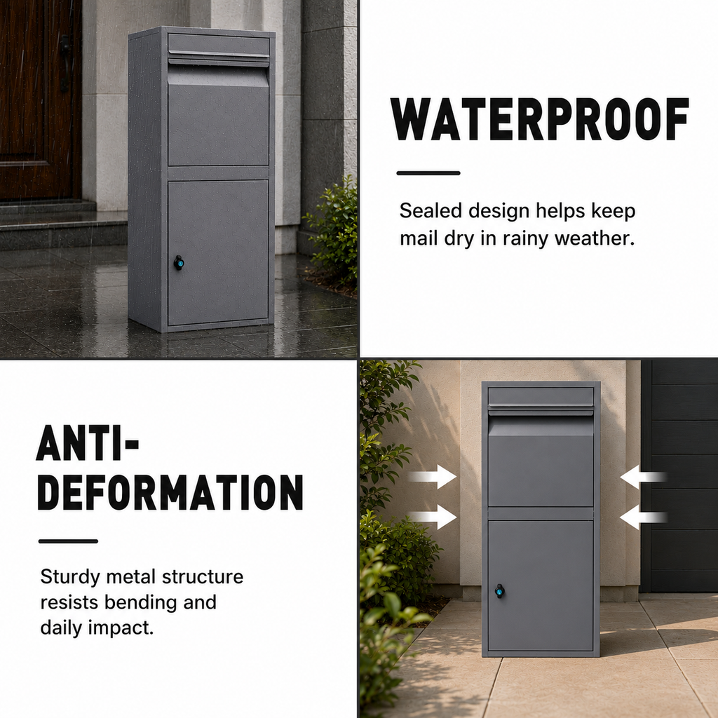 Package delivery Boxes for Outside - Gray