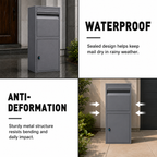 Package delivery Boxes for Outside - Gray