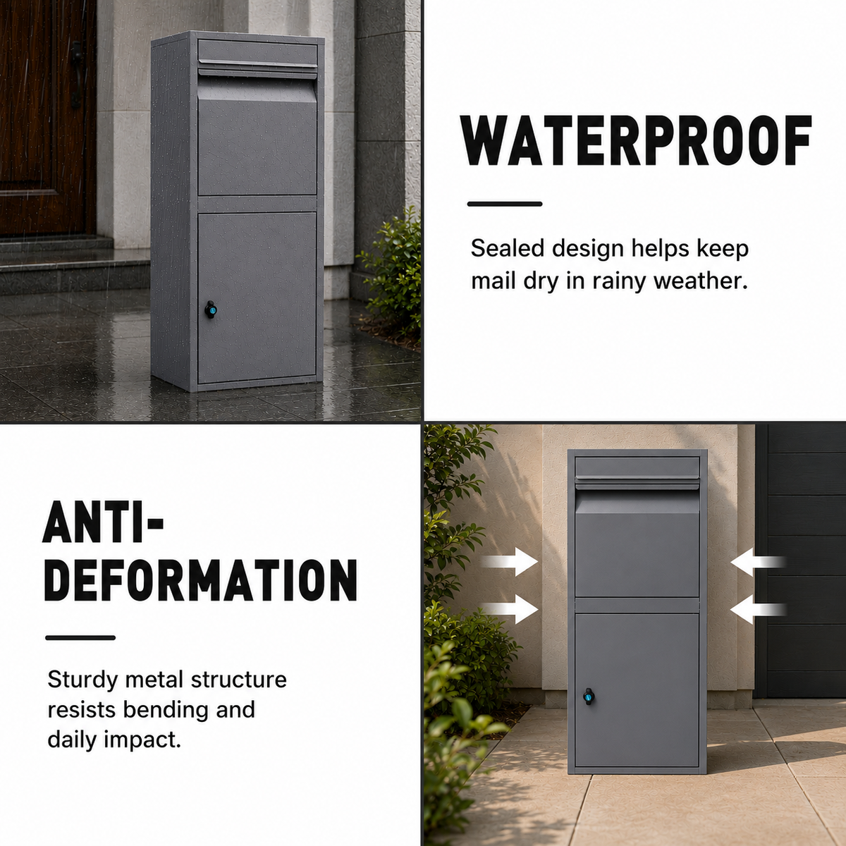 Package delivery Boxes for Outside - Gray