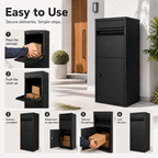 Package delivery Boxes for Outside - Black