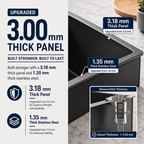 32" x 19" Stainless Steel Single Bowl Kitchen Sink w/Accessories | 10" Deep Bowl, 5-Piece Accessories, Drop in, Undermount Sink, Workstation Sink