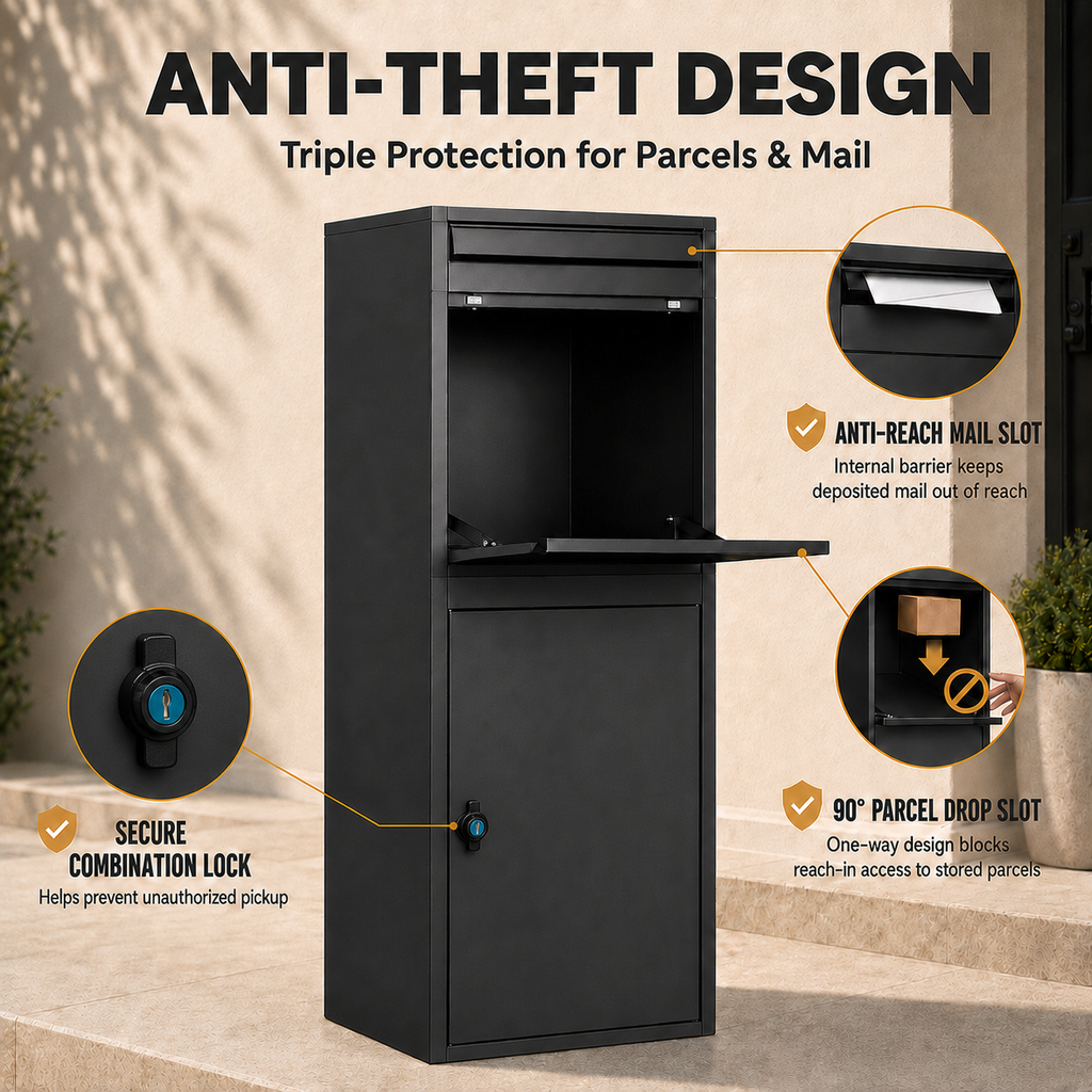 Package delivery Boxes for Outside - Black